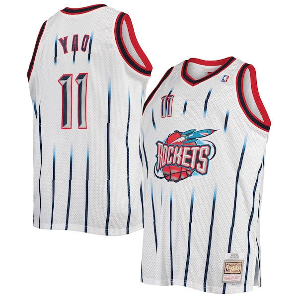 Yao Ming Houston Rockets 2002/03 Big & Tall Hardwood Classics Swingman Jersey - White