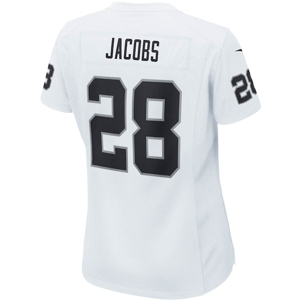 Josh Jacobs Las Vegas Raiders Nike Women's Player Game Team Jersey - White/Black - Image 5