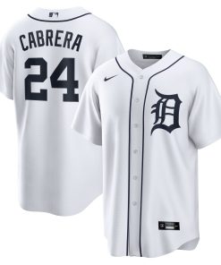 Alternative view of Miguel Cabrera Detroit Tigers Nike Road Replica Player Name Jersey - Gray/White