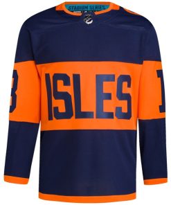 Alternative view of Mathew Barzal New York Islanders adidas 2024 NHL Stadium Series Primegreen Authentic Player Jersey?¨C Navy