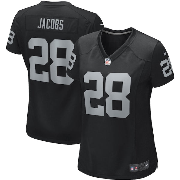 Josh Jacobs Las Vegas Raiders Nike Women's Game Player Jersey - Black/White - Image 2