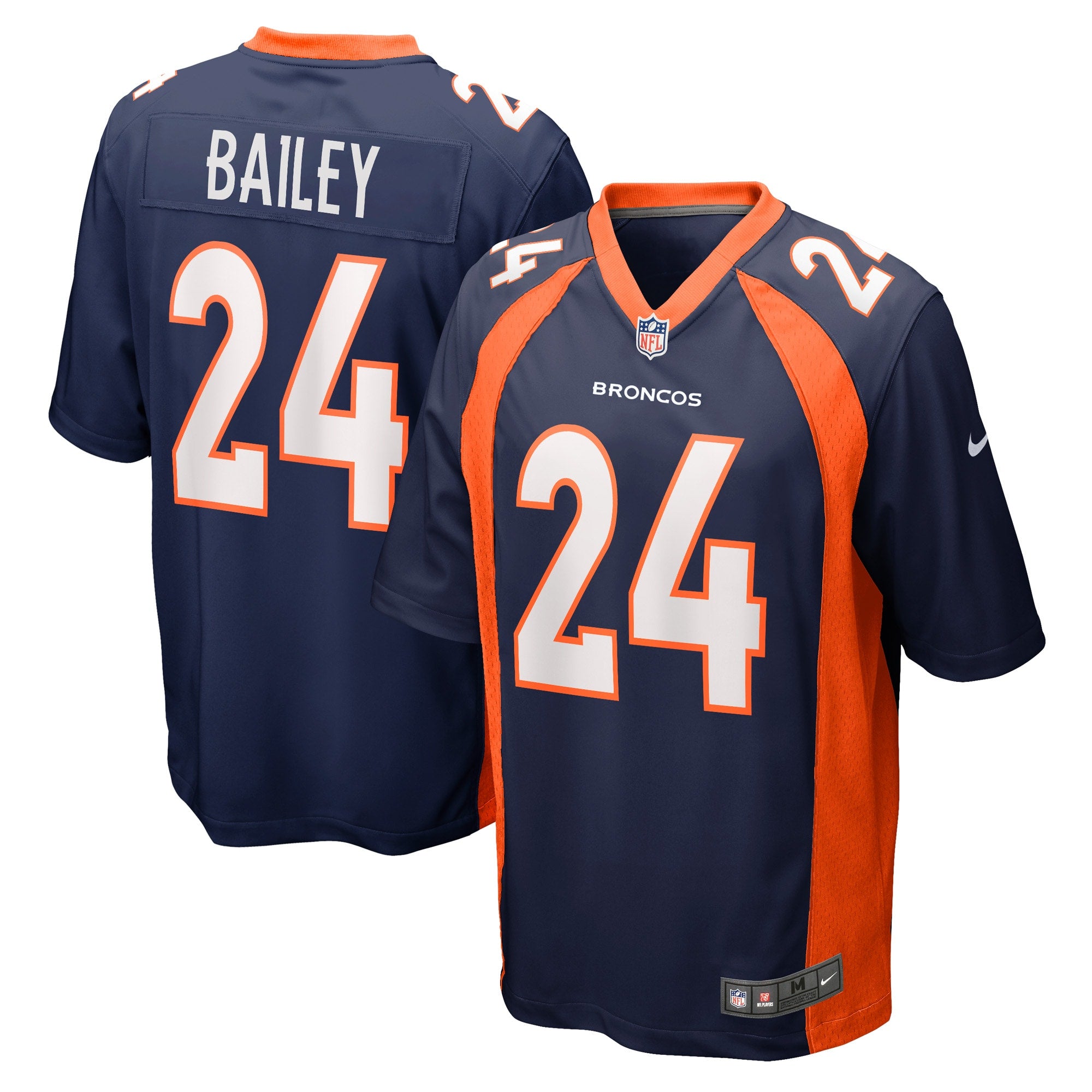 Champ Bailey Denver Broncos Nike Game Retired Player Jersey - Orange/Navy - Image 6
