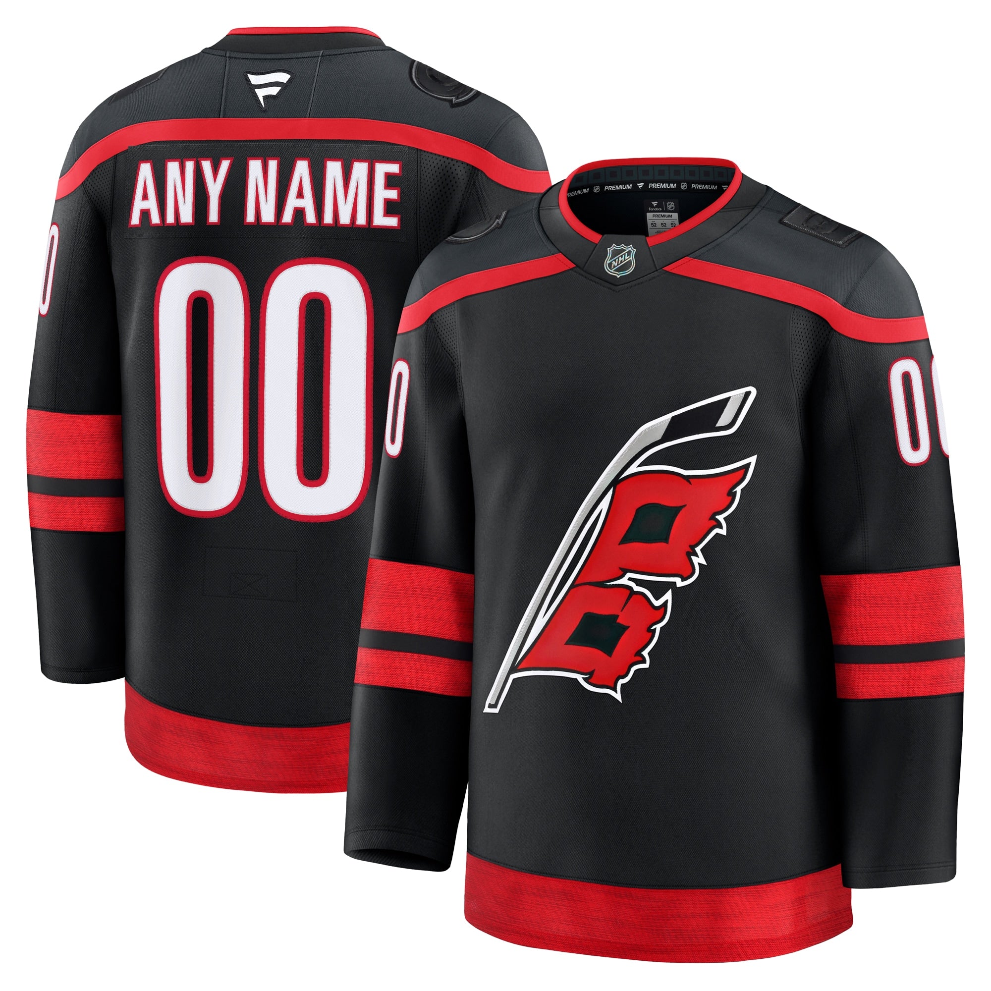 Carolina Hurricanes Away Premium Custom Jersey - White/Red/Black - Image 16