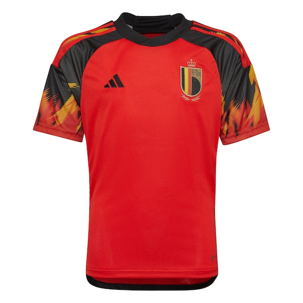 Belgium National Team adidas Youth 2022/23 Home Replica Jersey - Red - Image 3