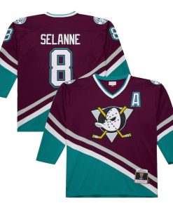 Teemu Selanne Anaheim Ducks 1996-97 Power Play Jersey - Purple/White