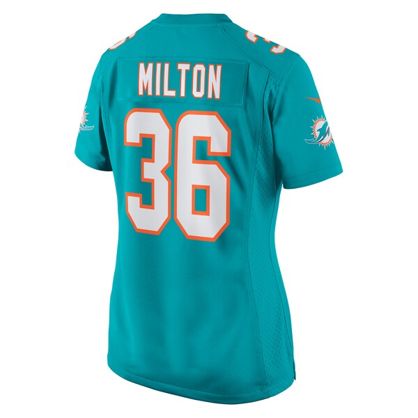 Mark Milton Miami Dolphins Nike Women's Game Jersey - Aqua - Image 3
