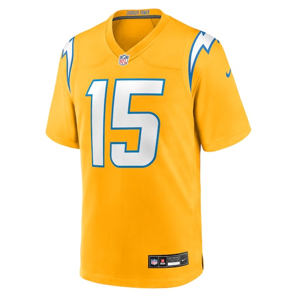Ladd McConkey Los Angeles Chargers Nike Alternate Charger Power Game Player Jersey - Gold/Powder Blue/Navy - Image 7