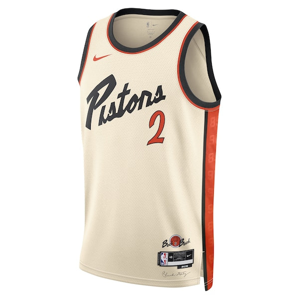 Cade Cunningham Detroit Pistons Nike Unisex 2024/25 Swingman Player Jersey - City Edition - White - Image 2
