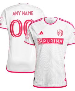 Alternative view of St. Louis City SC adidas 2024 The Confluence Kit Authentic Custom Jersey - White