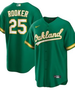 Alternative view of Brent Rooker Oakland Athletics Nike Alternate Replica Jersey - Kelly Green/White