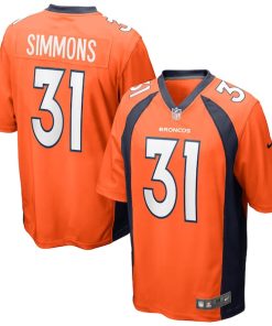 Justin Simmons Denver Broncos Nike Game Jersey - Orange