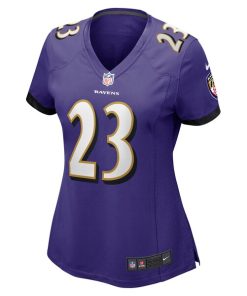 Alternative view of Trenton Simpson Baltimore Ravens Nike Women's  Game Jersey -  Purple