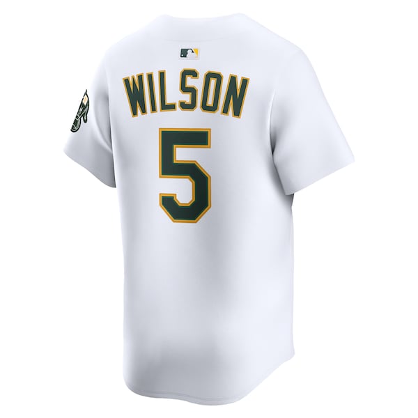 Jacob Wilson Athletics Nike Home Limited Player Jersey - White - Image 3