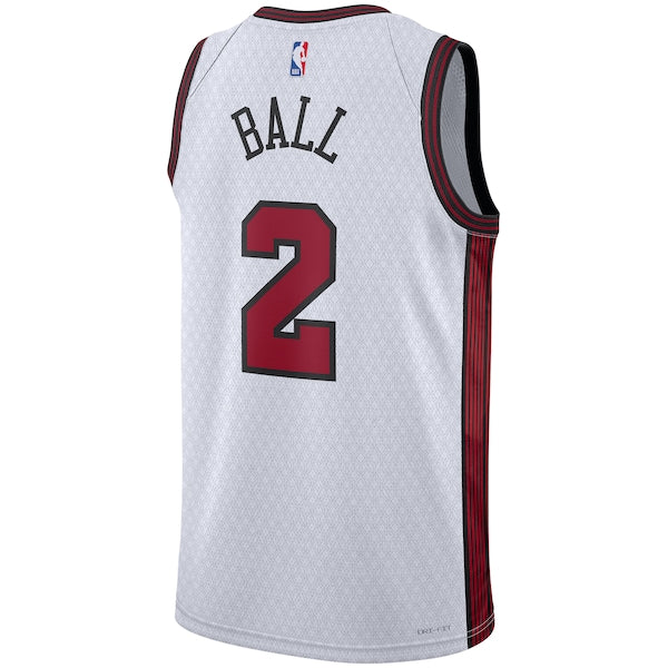 Lonzo Ball Chicago Bulls Nike Unisex 2022/23 Swingman Jersey - City Edition - White - Image 3