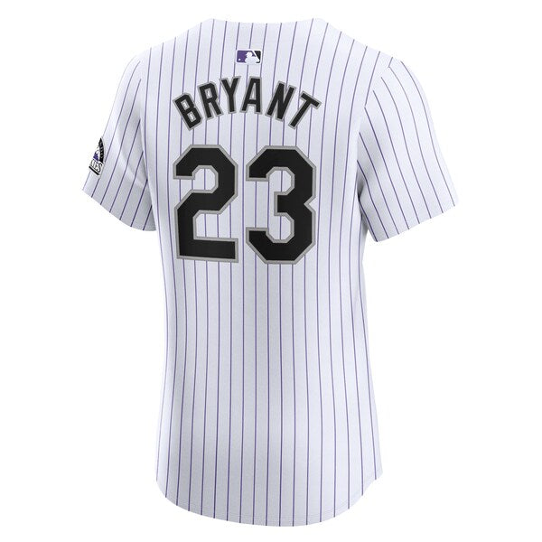 Kris Bryant Colorado Rockies Nike Home Elite Jersey - White - Image 3
