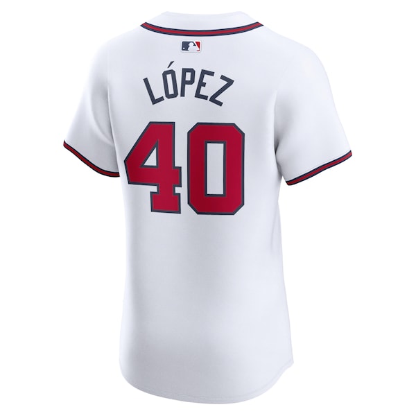 Reynaldo Lopez Atlanta Braves Nike Home Elite Player Jersey - White - Image 3
