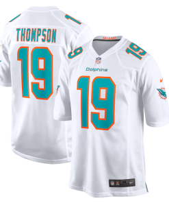 Alternative view of Skylar Thompson Miami Dolphins Nike Game Player Jersey - White/Aqua