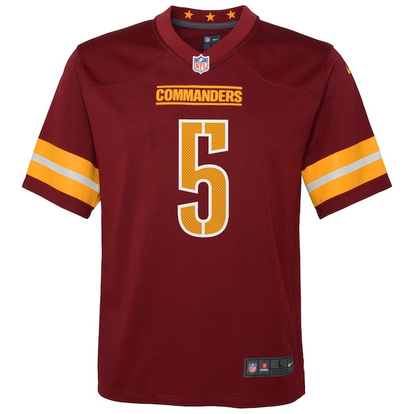 Jayden Daniels Washington Commanders Nike Youth 2024 NFL Draft First Round Pick Player Game Jersey - Burgundy - Image 2