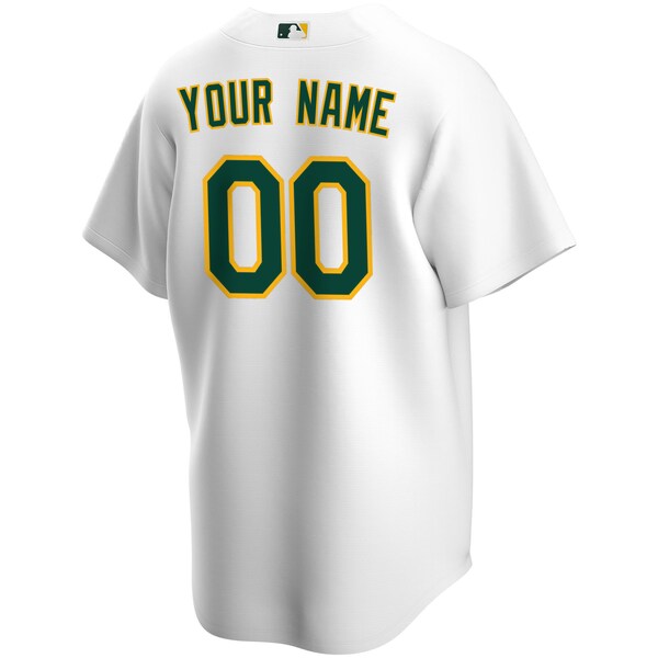 Oakland Athletics Nike Home Replica Custom Jersey - White - Image 3