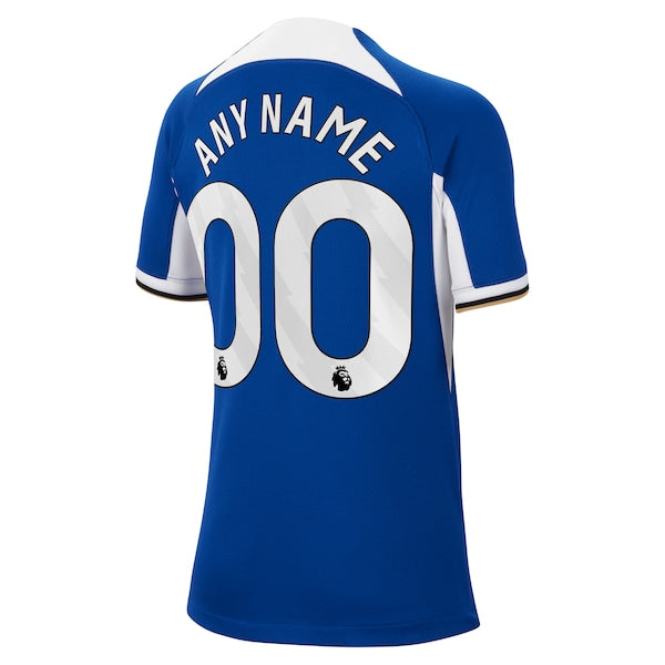 Chelsea Nike Youth 2023/24 Home Stadium Replica Custom Jersey - Blue - Image 3