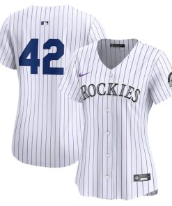 Colorado Rockies Nike Women's 2024 Jackie Robinson Day Home Limited Jersey?¨C White