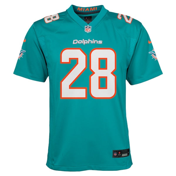 De¡¯Von Achane Miami Dolphins Nike Youth Team Player Game Jersey - Aqua - Image 2
