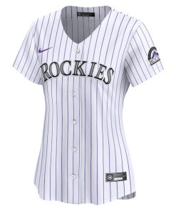 Alternative view of Colorado Rockies Nike Women's 2024 Jackie Robinson Day Home Limited Jersey?¨C White