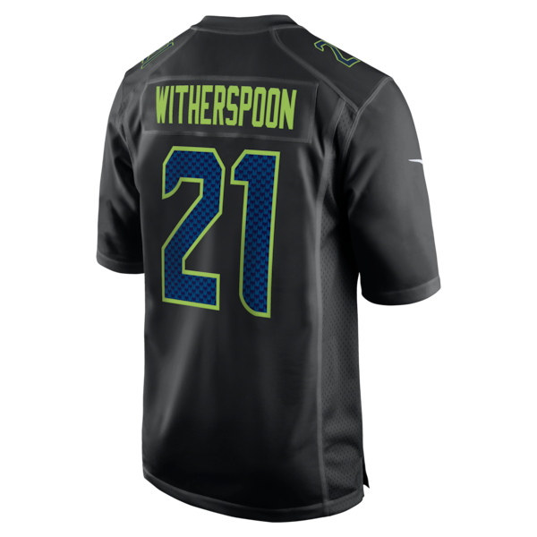 Men's Seattle Seahawks Devon Witherspoon Nike Black Super Bowl LX Patch Carbon Fashion Game Jersey - Image 2