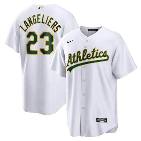 Shea Langeliers Athletics Nike Youth Home Replica Jersey - White