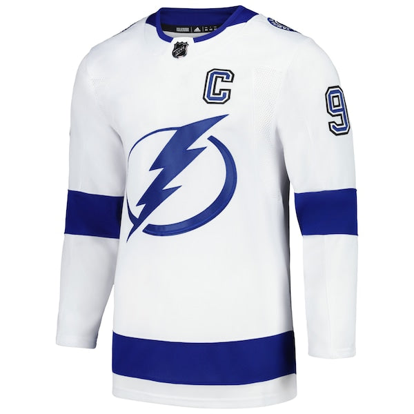 Steven Stamkos Tampa Bay Lightning adidas Away Primegreen Authentic Player Jersey - White/Blue - Image 3