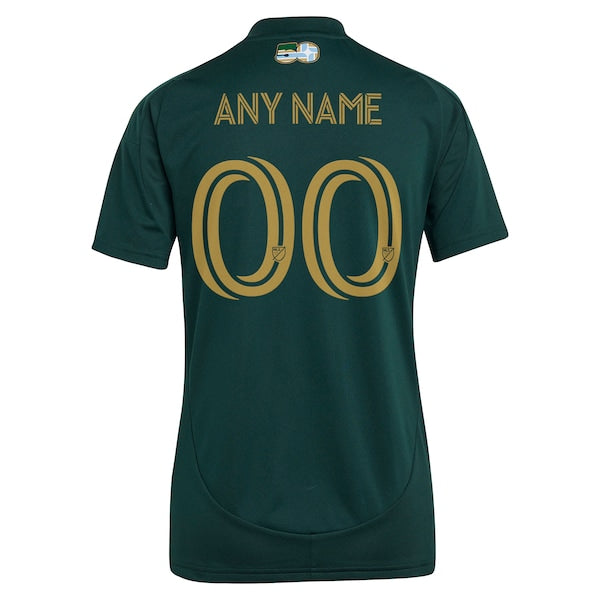 Portland Timbers adidas Women's 2025 Forever Green & Gold Replica Custom Jersey - Green - Image 3