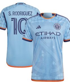 Santiago Rodr¨ªguez New York City FC adidas 2024 The Interboro Kit Authentic Player Jersey - Sky Blue