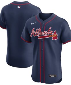 Alternative view of Atlanta Braves Nike Alternate Elite Jersey - Navy