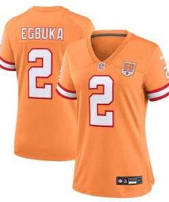 Emeka Egbuka  Tampa Bay Buccaneers Nike Women's Alternate 2 50th Season Game Jersey - Creamsicle/White/Red