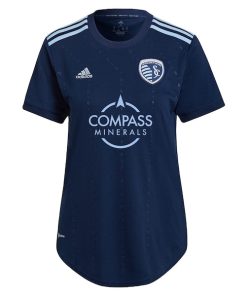 Alternative view of Sporting Kansas City adidas Women's 2022 State Line 3.0 Replica Custom Jersey - Blue
