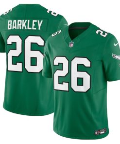 Alternative view of Saquon Barkley Philadelphia Eagles Nike Alternate Vapor F.U.S.E. Limited Jersey - Kelly Green/Green
