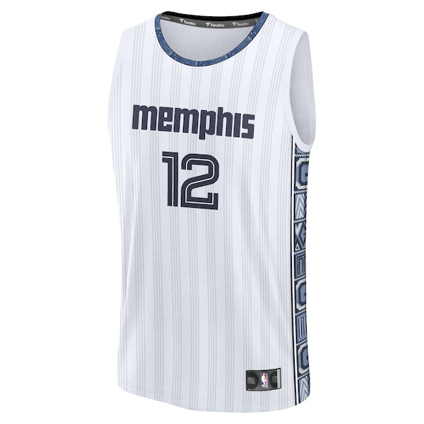 Ja Morant Memphis Grizzlies 2025/26 City Edition Fast Break Jersey - White - Image 2