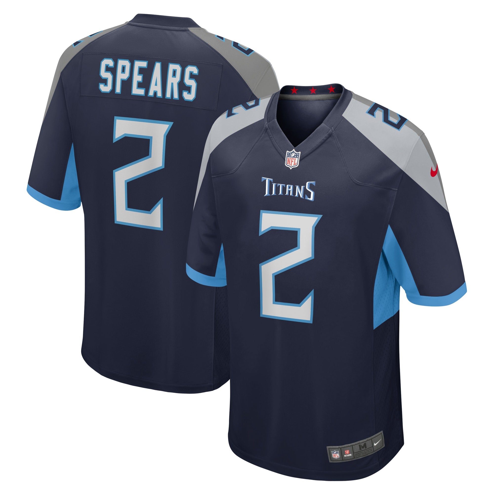 Tyjae Spears Tennessee Titans Nike Team Game Jersey - Light Blue/Navy - Image 5