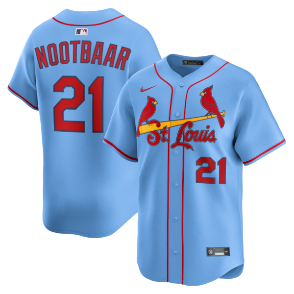 Lars Nootbaar St. Louis Cardinals Nike Alternate Limited Jersey - Light Blue/White - Image 2