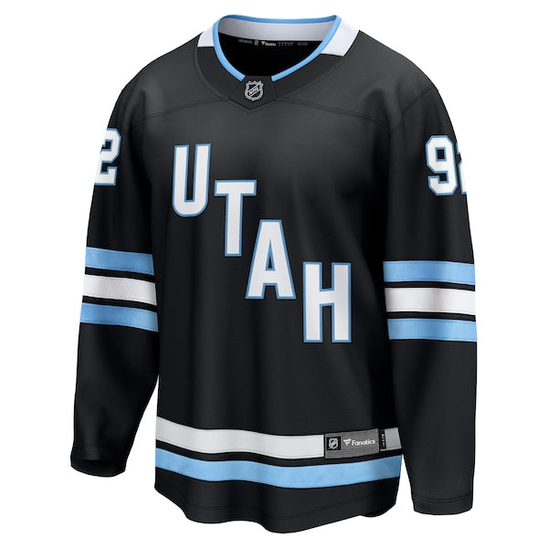 Logan Cooley Utah Hockey Club Breakaway Player Jersey - Black/White - Image 3