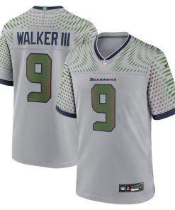 Kenneth Walker III Seattle Seahawks Nike 2025 Rivalries Collection Game Jersey - Wolf Gray