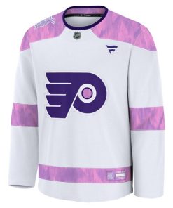 Alternative view of Philadelphia Flyers  Hockey Fights Cancer Practice Jersey - White