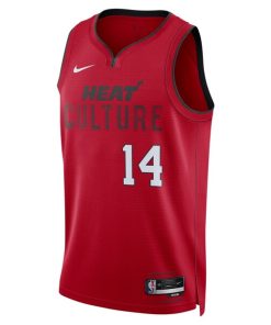 Alternative view of Tyler Herro Miami Heat Nike Unisex 2024/25 Swingman Player Jersey - City Edition - Red