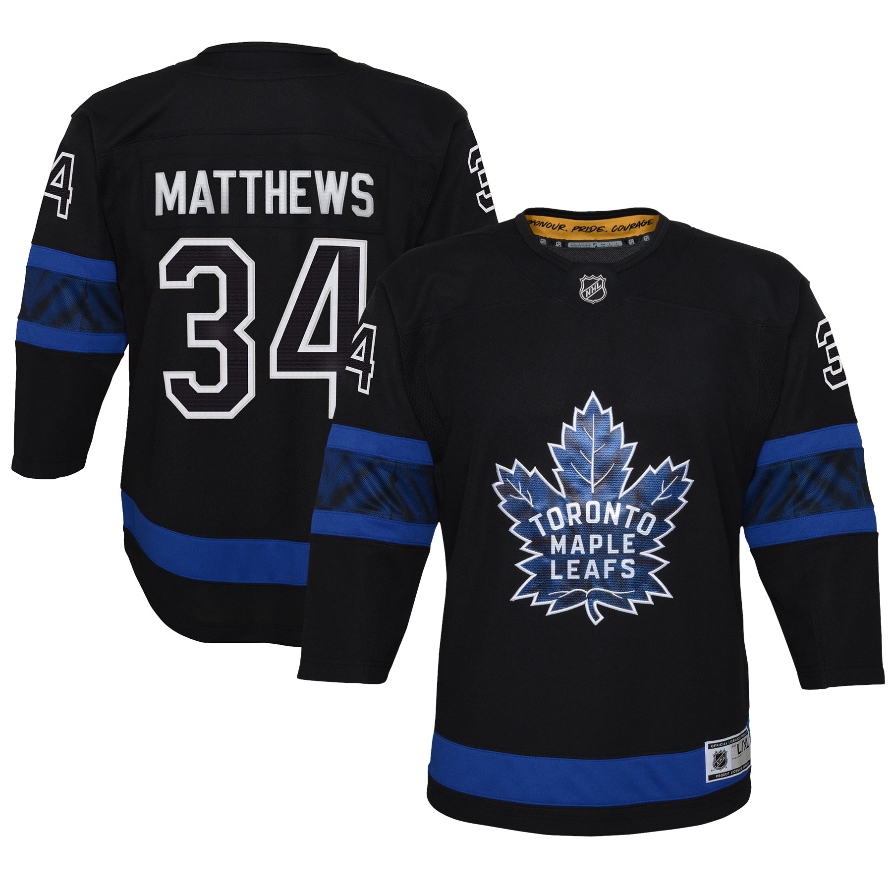 Auston Matthews Toronto Maple Leafs Youth Home Premier Player Jersey - Blue/Black - Image 4