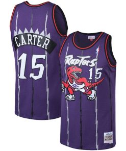 Vince Carter Toronto Raptors 1998/99 Big & Tall Hardwood Classics Swingman Jersey - Purple/White