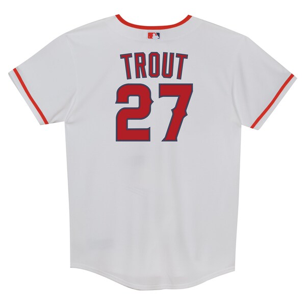 Mike Trout Los Angeles Angels Nike Preschool Home Replica Player Jersey - White - Image 3