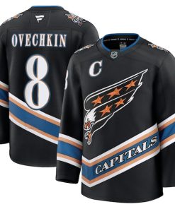 Alternative view of Alexander Ovechkin Washington Capitals  Alternate 50th Anniversary Premium Jersey - Black/White/Red