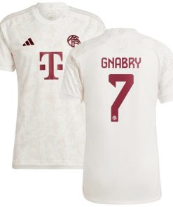 Serge Gnabry Bayern Munich adidas 2023/24 Third Replica Jersey - White