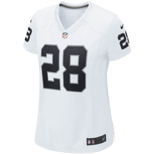 Josh Jacobs Las Vegas Raiders Nike Women's Player Game Team Jersey - White/Black - Image 4