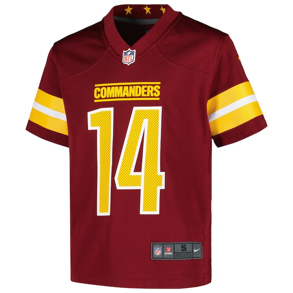 Sam Howell Washington Commanders Nike Youth Game Jersey - Burgundy - Image 2